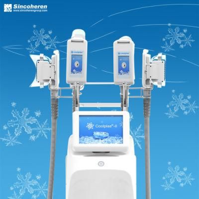 2021 Sincoheren Newest 4 Handles Painless Coolplas Fat Removal 360 Cryolipolysis Body Slimming Machine for Sale