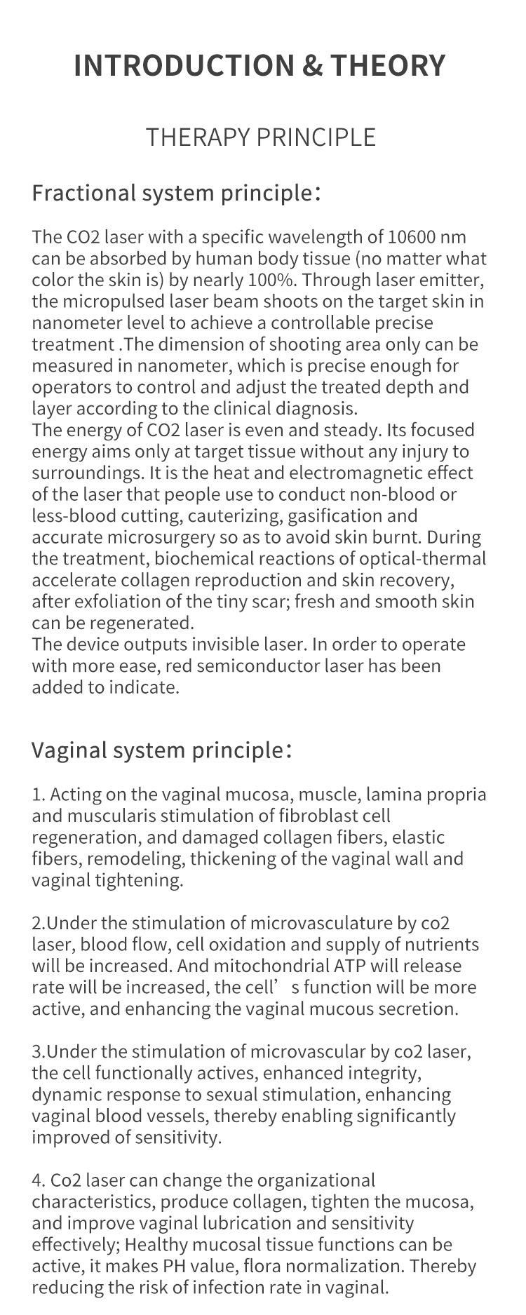 10600nm CO2 Fractional Laser System Machine for Vaginal Rejuvenation