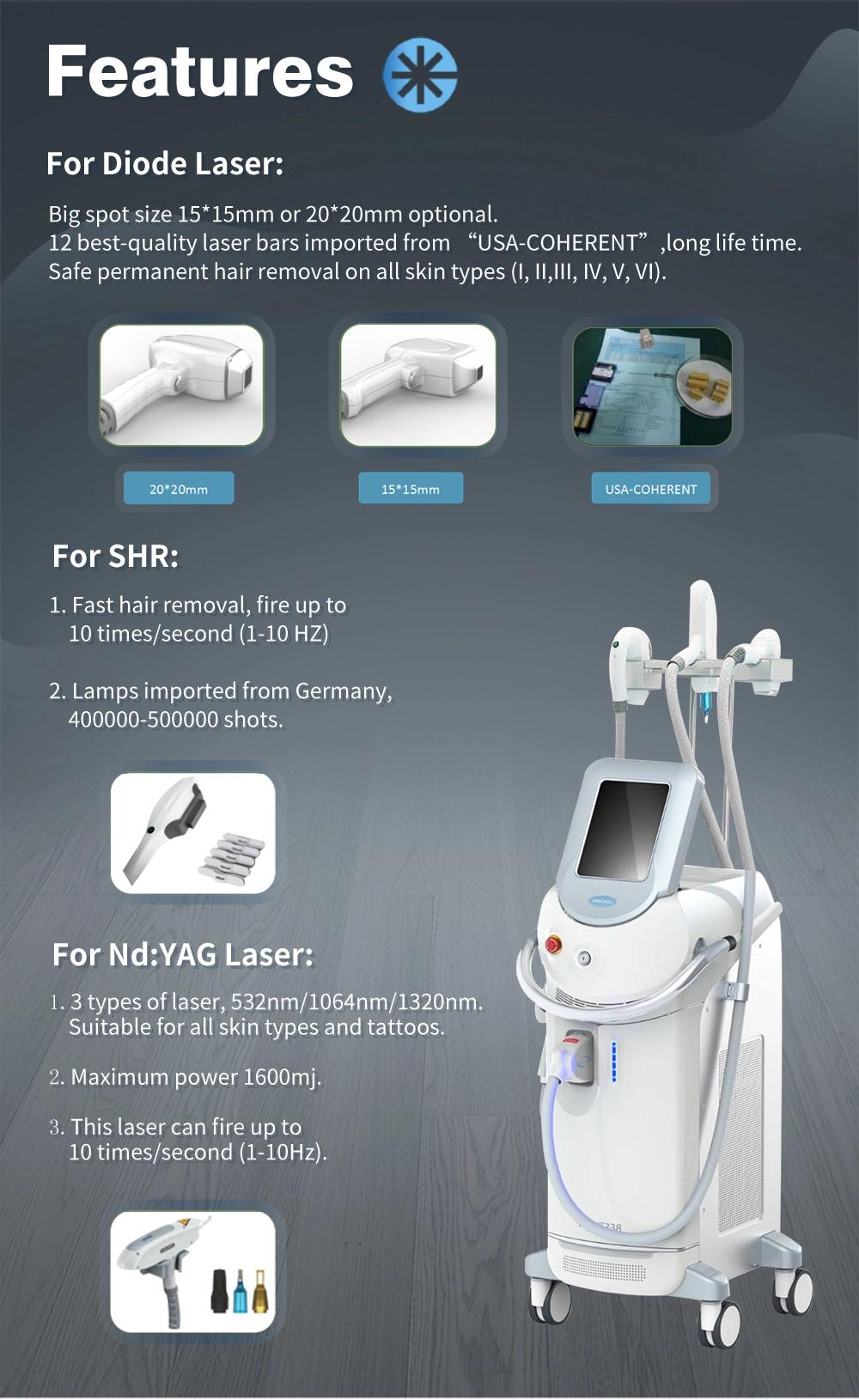 2022 IPL Opt Shr Ndyag Laser Ice Cool IPL Hair and Tattoo Removal Permanently Best Price