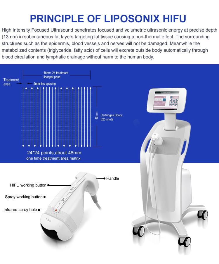 Portable Ultrasound Liposonix Machine Body Slimming Price with Liposonix Cartridge