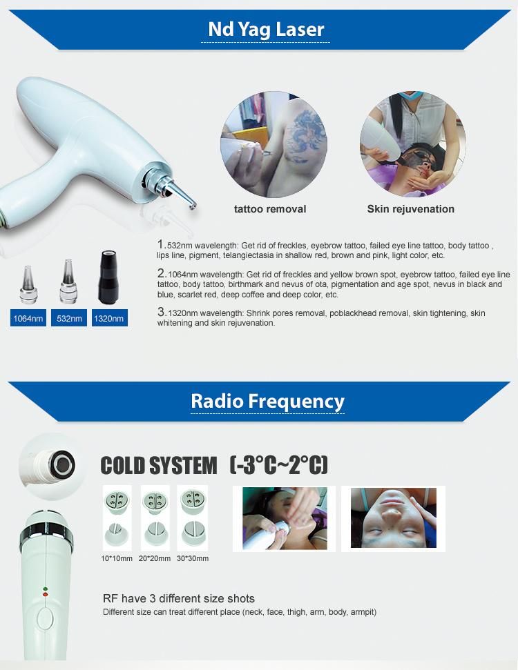 Updated Laser Machine Combination with IPL & RF Beauty Equipment