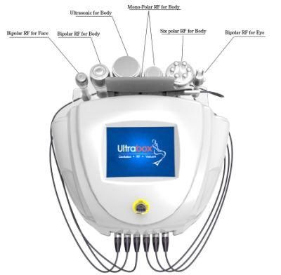 Vacuum Ultrasonic Cavitation Butt Lifting Machine RF Roller Face and Body Slimming Beauty Equipment Ultrabox