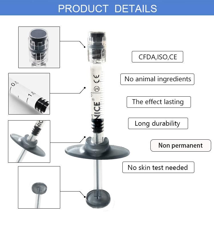 Beauty Salon Recommended Use Hyaluronic Acid Injection Filling Injection Dermal Filler (safe and long last)