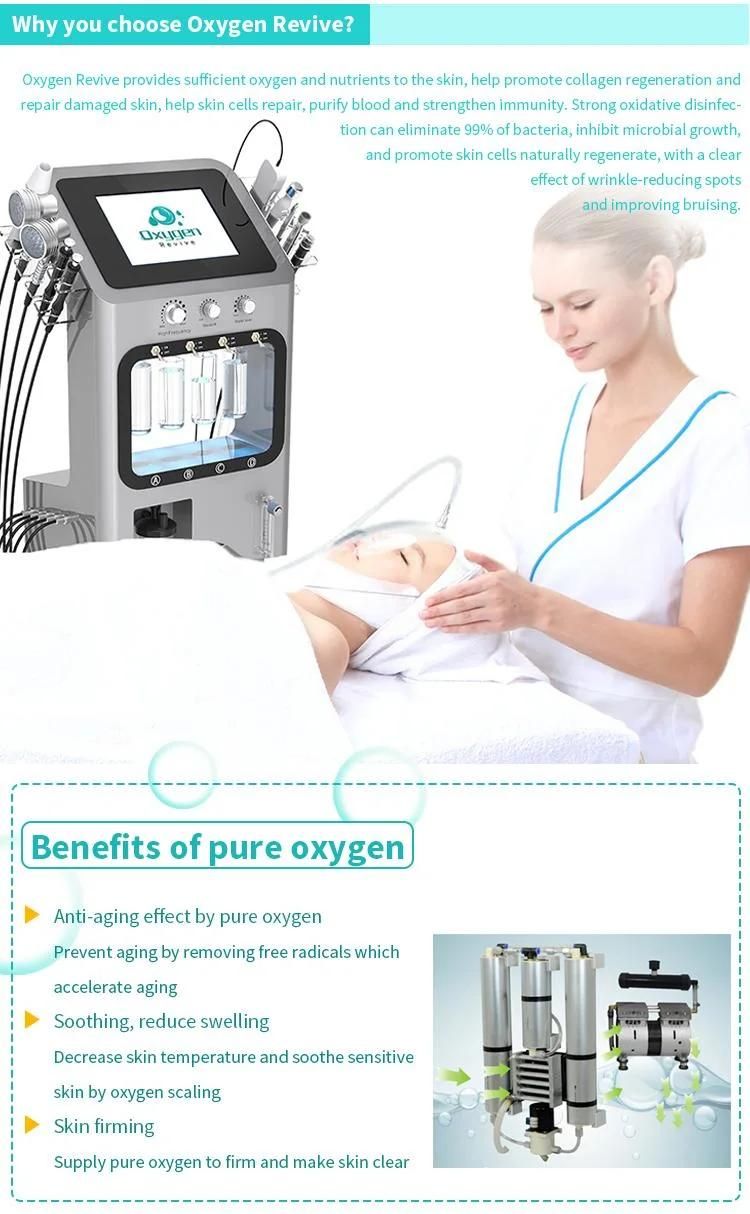 V-Professional Oxygen Spray Vitamins LED Therapy System Microdermabrasion Facial Machine
