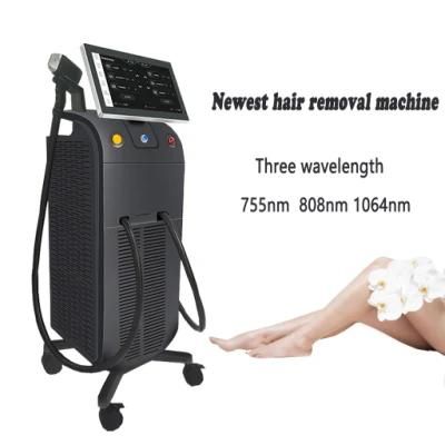 755 808 1064 Triplewave Diode Laser Hair Removal Depilation Machine Manufacture Price