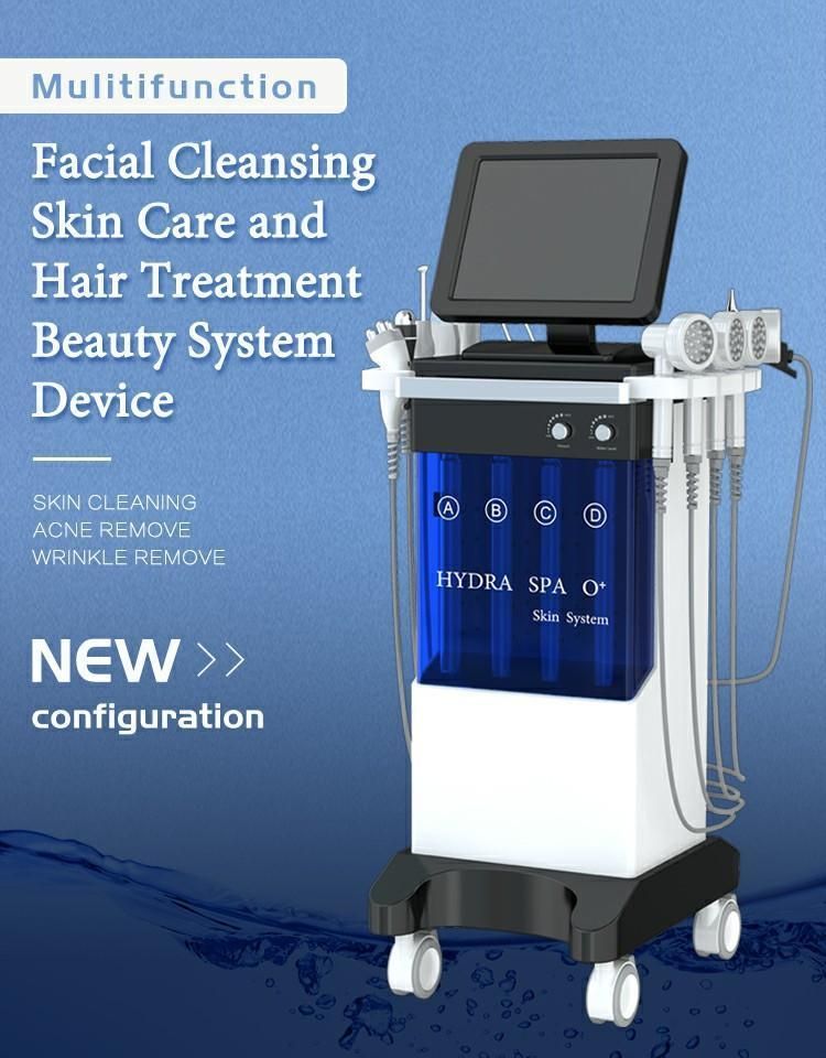 10 in 1 Water Oxygen Hydra Microdermabrasion Aqua Facial Peel Hydra Skin Facials Machine for Salon Factory Price