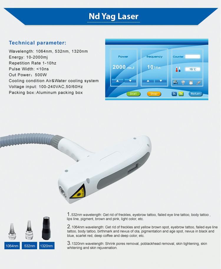 8.0 Inches Touch Screen Laser Tattoo Removal Machine