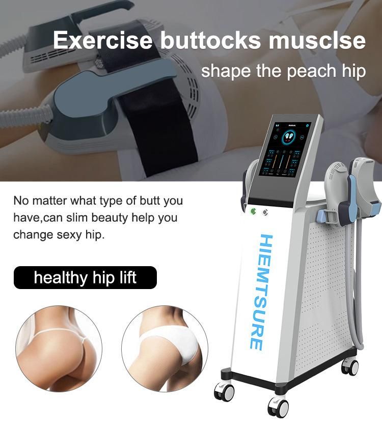 Air Cooling Technology Electromagnetic Muscle Stimulation Hip Lift ABS Training Machine with 4 Handles