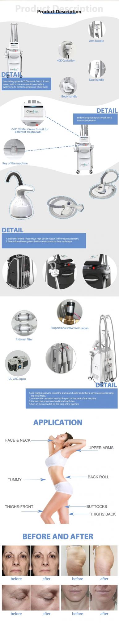 Body Contouring Kuma Shape X PRO Beauty Machine with RF Cavitation Infrared Vacuum Technologies Body Shaping Effective Machine Used on Beauty SPA