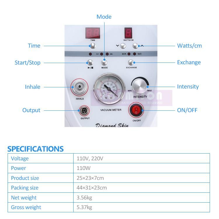 Multifunction Face Care Ultrasound Skin Scrubber Microdermabrasion Machine