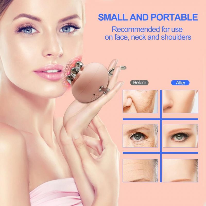Custom Logo Wholesale Pink Antlers LED EMS RF Facial Body Skin Care Vibration Massage Salon Beauty Machine