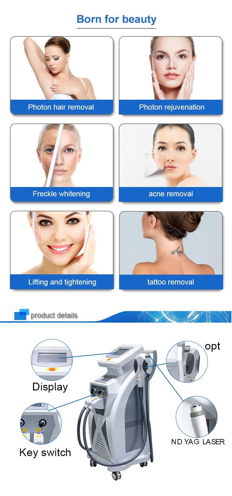 Good Quality Permanent Hair Removal Laser IPL Shr RF Machine