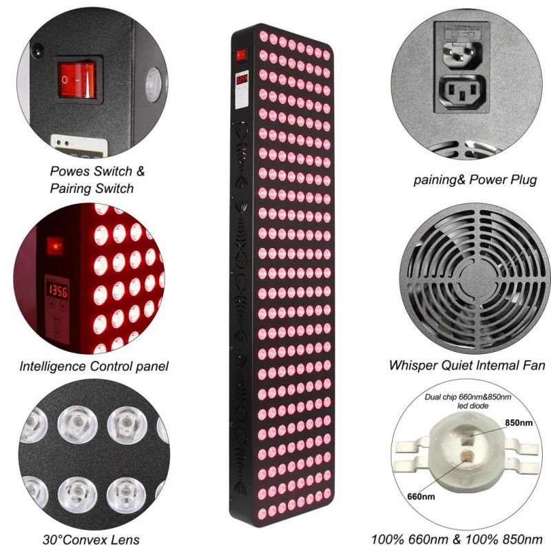 Rlttime Factory Wholesale 1000W High Power Full Body LED Red Light Therapy Panel Lamp for Skin Pain Relief