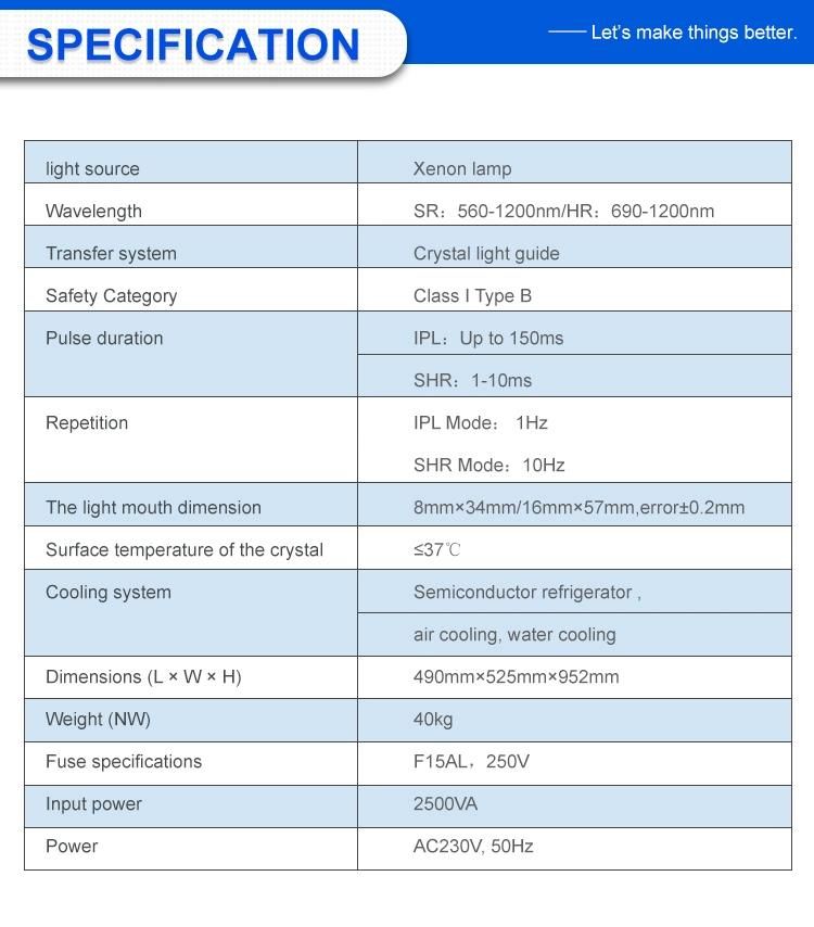 IPL Elight Medical Aesthetic Equipment Xenon Lamp Depilation Definitive Skin Rejuvenation IPL