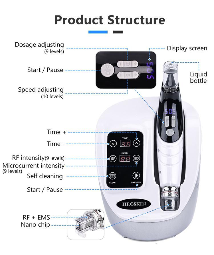 2022 Newest Needle Free Mesotherapy Device Beauty Injection Face Lifting RF & EMS Beauty Instrument