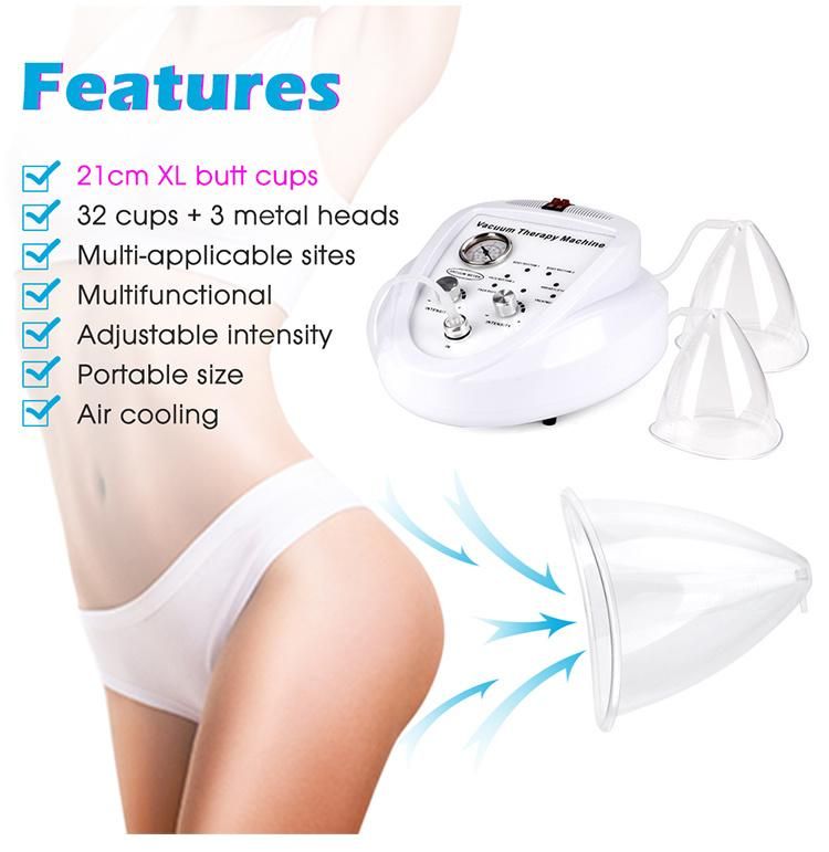 Konmison 180ml XL Cup Hot Sale 35 Cups Butt Lift Enhancement Vacuum Therapy Butt Lifting Breast Enhancement Machine