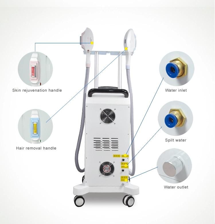 Popular Vertical IPL Hair Removal Machine with Double Shr Handle