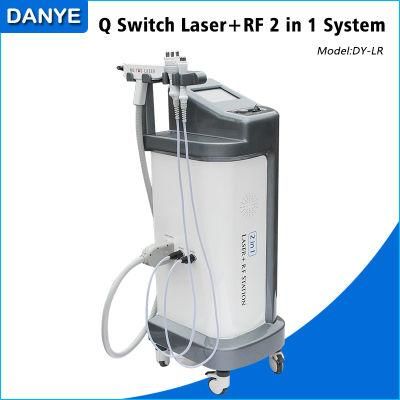 2 in 1 Face Lift RF Q Switch ND YAG Laser Tattoo Removal Machine