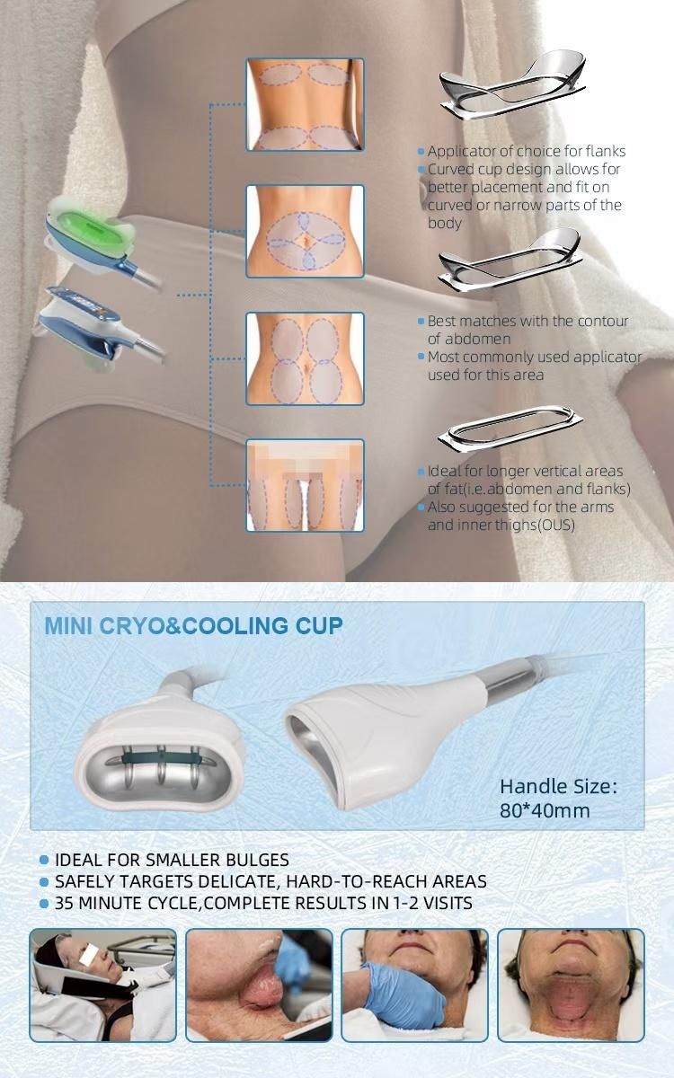 Portable 3 Handle Cryo Freeze Fat Coryolipolysis Body Slimming Sculpting Machine