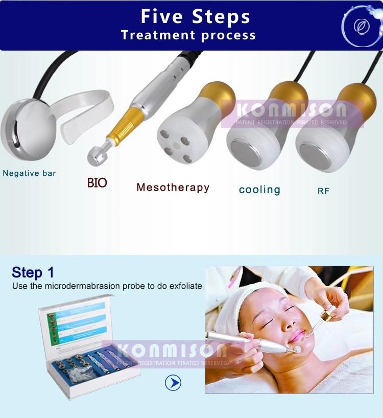 Gavanic Cooling Mesotherapy LED Light Dermabrasion Machine