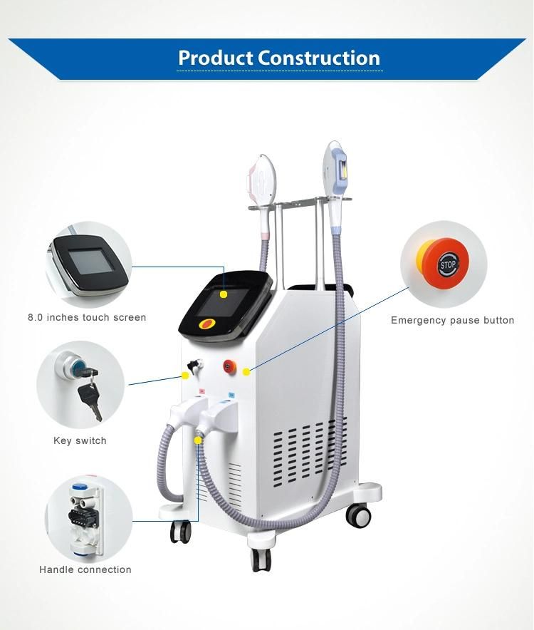 Popular Vertical IPL Hair Removal Machine with Double Shr Handle