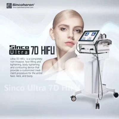 2022 New Tech Face Lifting and Skin Tightening 7 Cartridges 7D Hifu Salon Use