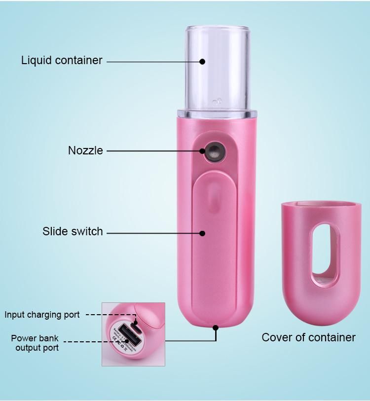 Wireless Charging Portable Mini Nano Mist Spray Machine for Disinfection