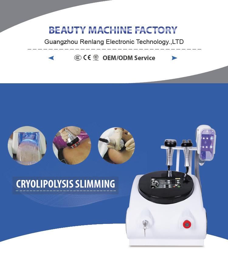 Both Cryo Handle Work at The Same Time Cavitation RF Slimming Machine