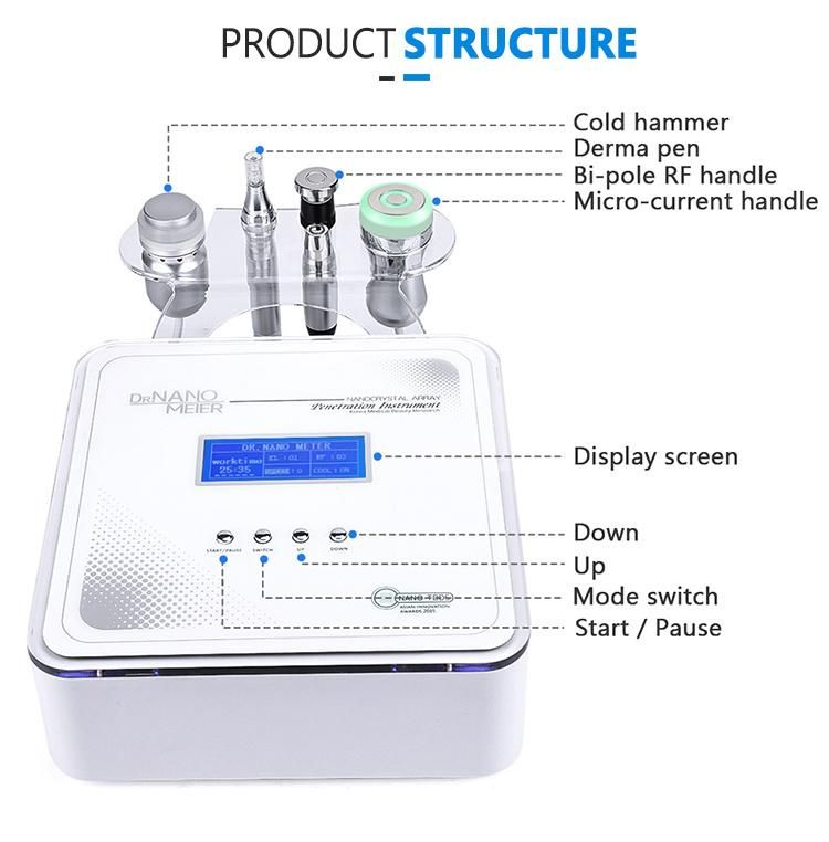 RF Micro-Current No Needle Mesotherapy Facial Beauty Machine