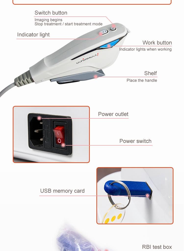 Newest Ultrasonic Hifu Beauty Machine Face Lifting by Ce Approved