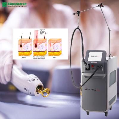 Sincoheren Alex Laser Hair Removal 755nm+1064nm Alexandrite Laser Alex ND YAG Laser Beauty Machines