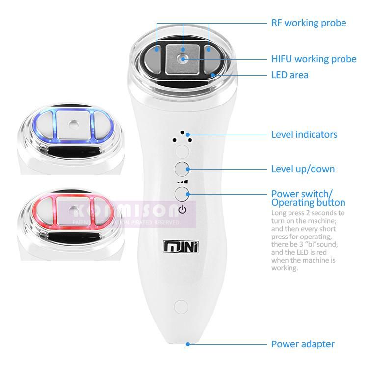 Mini Ultrasonic RF Beauty Machine High Efficiency Facial Beauty Machine