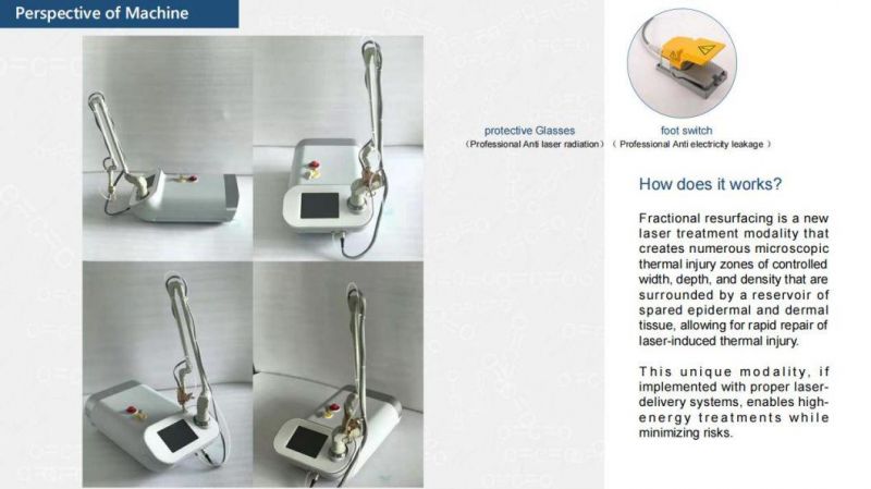 Portable CO2 Fractional Laser Machine for Skin Resurfacing Beauty Equipment