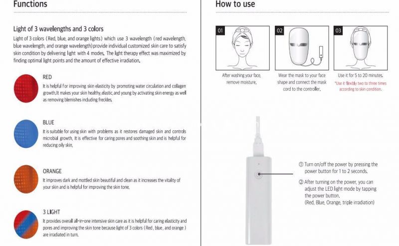 2022 New Pigment Removal Acne Treatment Red Light Therapy Device Face Mask 830nm LED PDT Machine