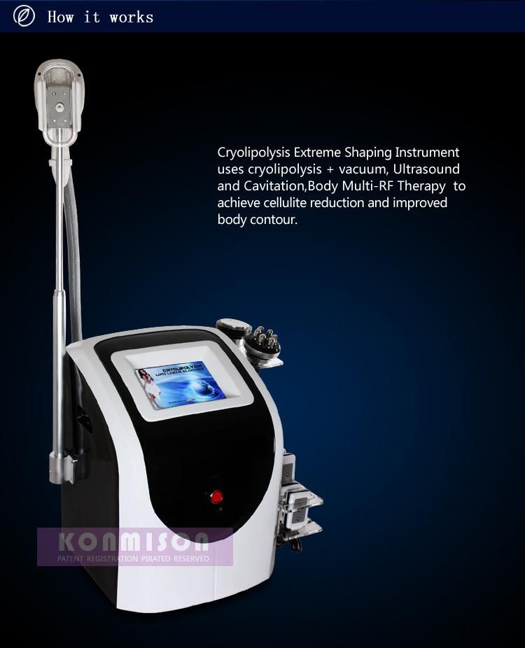 Body Fat Freezing Cavitation RF Slimming Cryo Lipo Machine