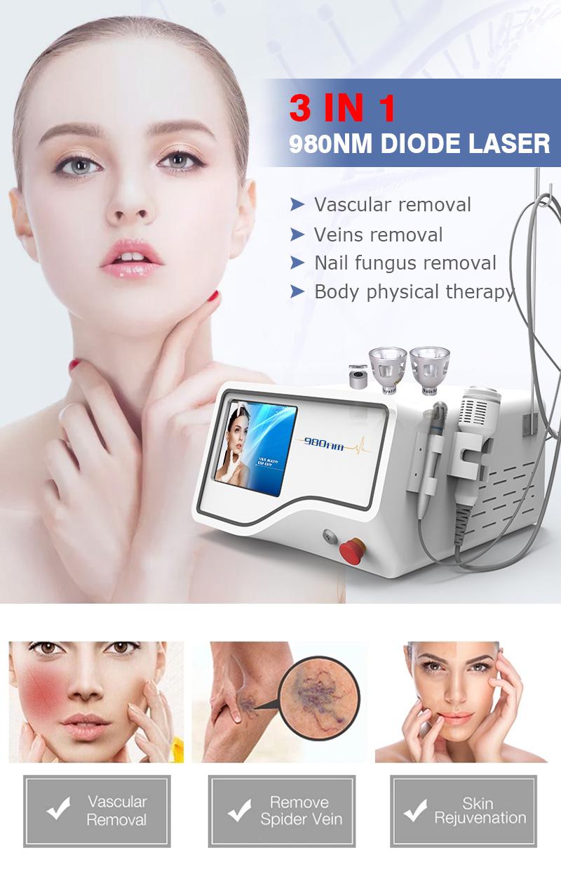 3 in 1 980nm Diode Laser Vascular Removal/ Nail Fungus Removal Machine
