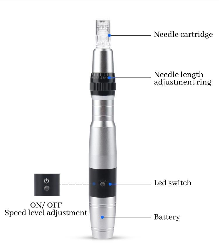 Wireless Electric Micro Needling LED Photon Derma Pen