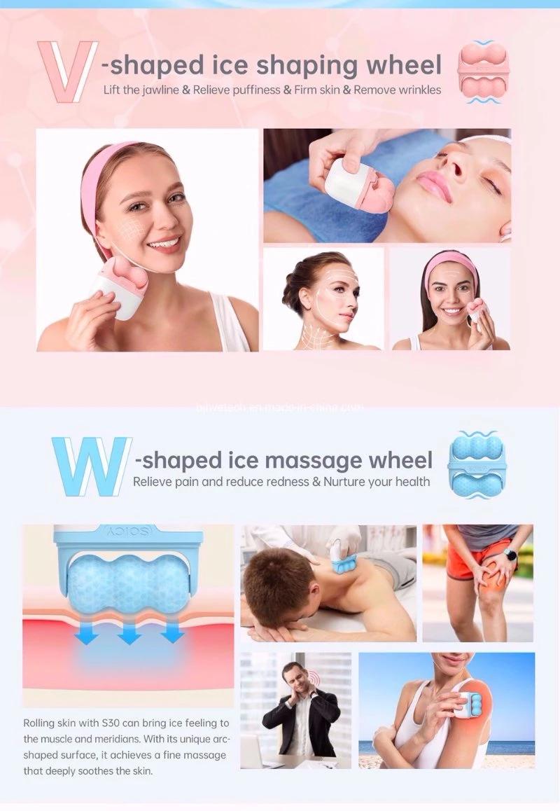 TUV CE Approval Handheld Skin Cooling Ice Roller for Face Body Eye Massage with Cooling Beards Calm