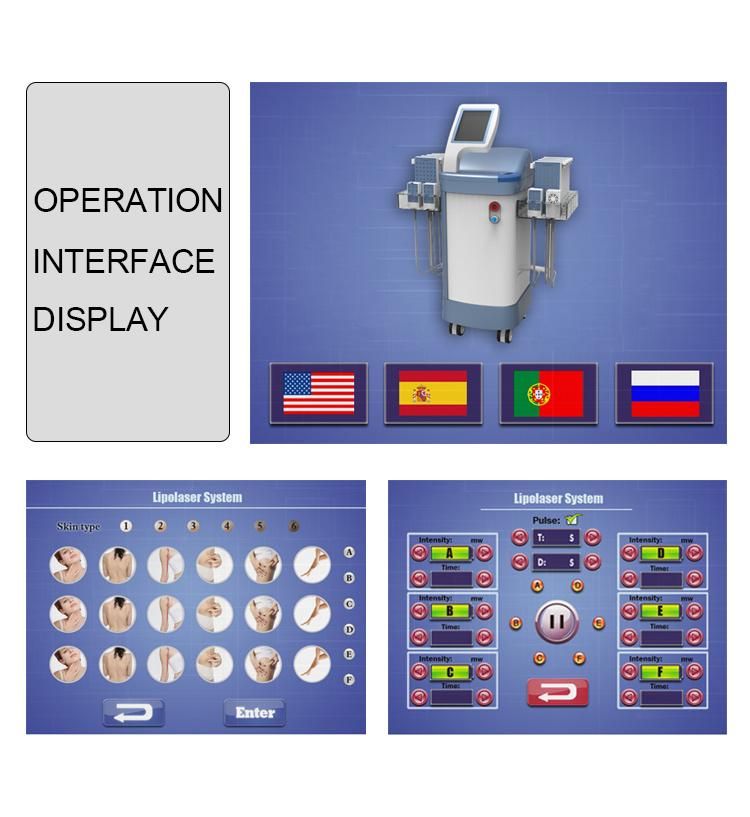 New Arrival 635 650&980&780nm Diode Lipolaser 4D Mitsubishi Lipo Laser Machine
