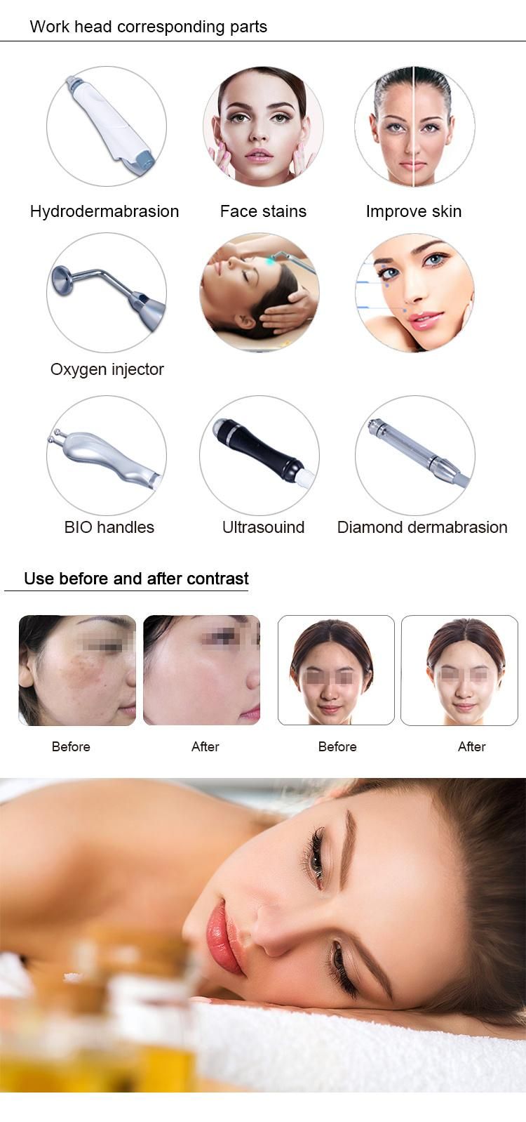 OEM Approved Improve Skin Hydro Dermabrasion Machine Facial for Tightening Pores