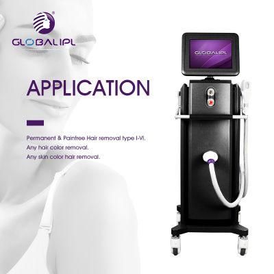 Replaceable Treatment Head Permanent Soprano 808nm Ice Diode Laser Machine for Hair Removal