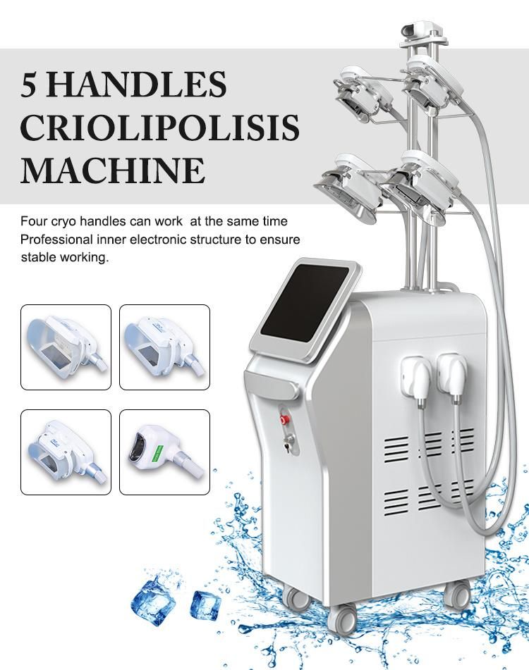 Hottest Cryolipolysis Lipo Cryo Fat Freezing Machine 5 Handles Cryolipo Slimming Machine