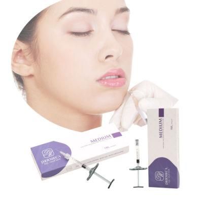 Dermeca 1ml Injectable Hyaluronic Acid Dermal Filler Non-Animal Lip Enhancement Filler (MEDIUM 1ML)