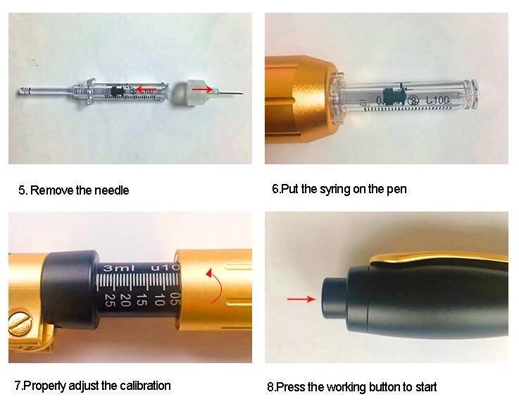 No Needle Injection Hyaluronic Serum Pen for Anti-Wrinkle Waterflood Mesotherapy Gun Hyaluronic Pen High Pressure