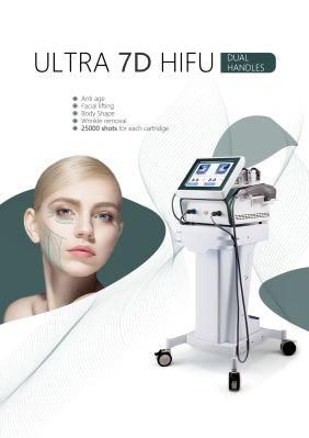 2022 Professional Portable 7D Hifu Fat Burning Machine Salon Use Face Lifting 7D Hifu Weight Loss Device Hifu Cartridge