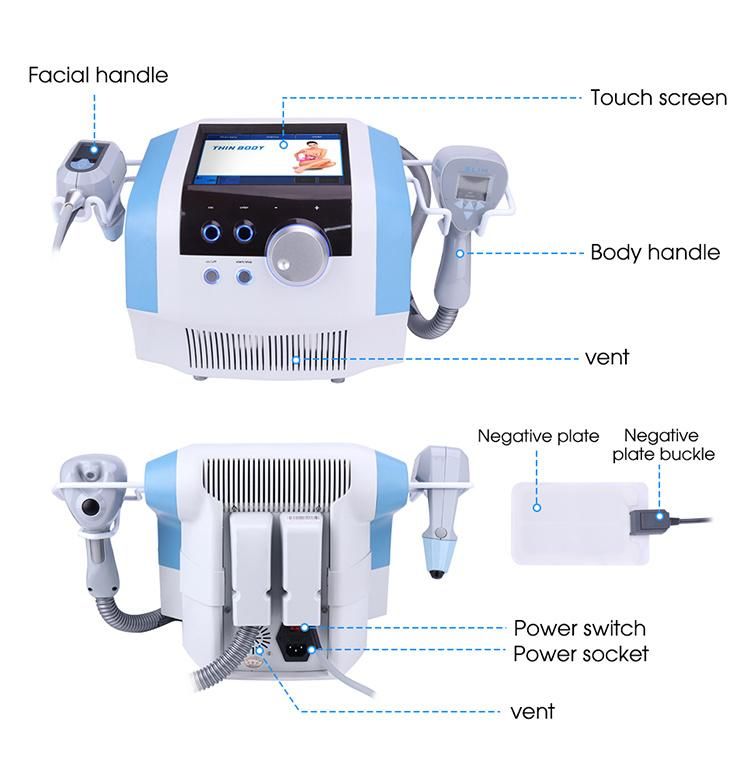 Portable 2 in 1 Focused Ultrasound RF Body Shaping Wrinkle Removal Anti-Aging Machine