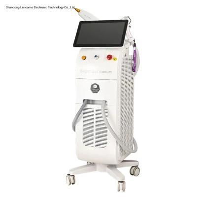2022 New Technology Alma Soprano Titanium Nose Hair Removal 3 Waves Diode Laser 755nm 808nm 1064nm Hair Removal Machine