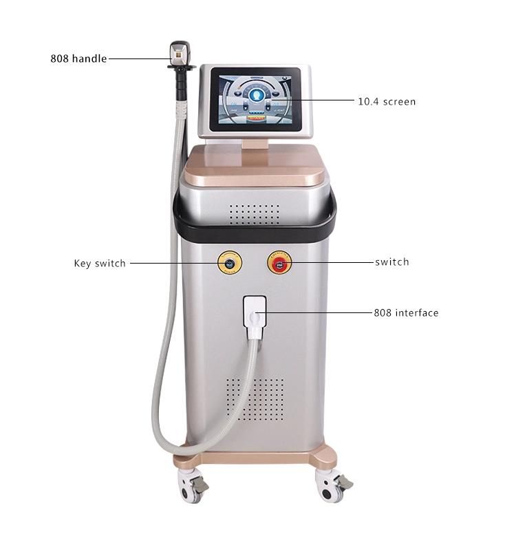 2022 Top Selling Salon Beauty Equipment 808/810nm Diode Laser Diode Laser Hair Removal Machine