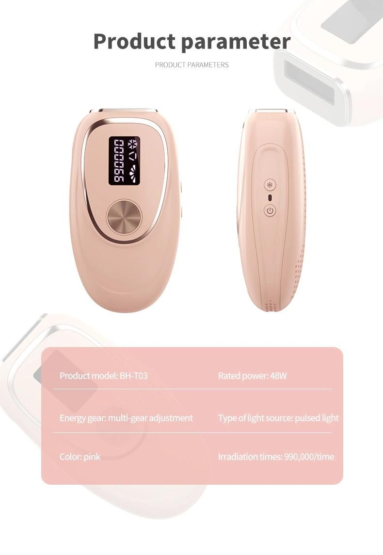 2022 New Arrivals Portable Travel Ice Cool Painless Women Body Handheld Best Home IPL Laser Hair Removal