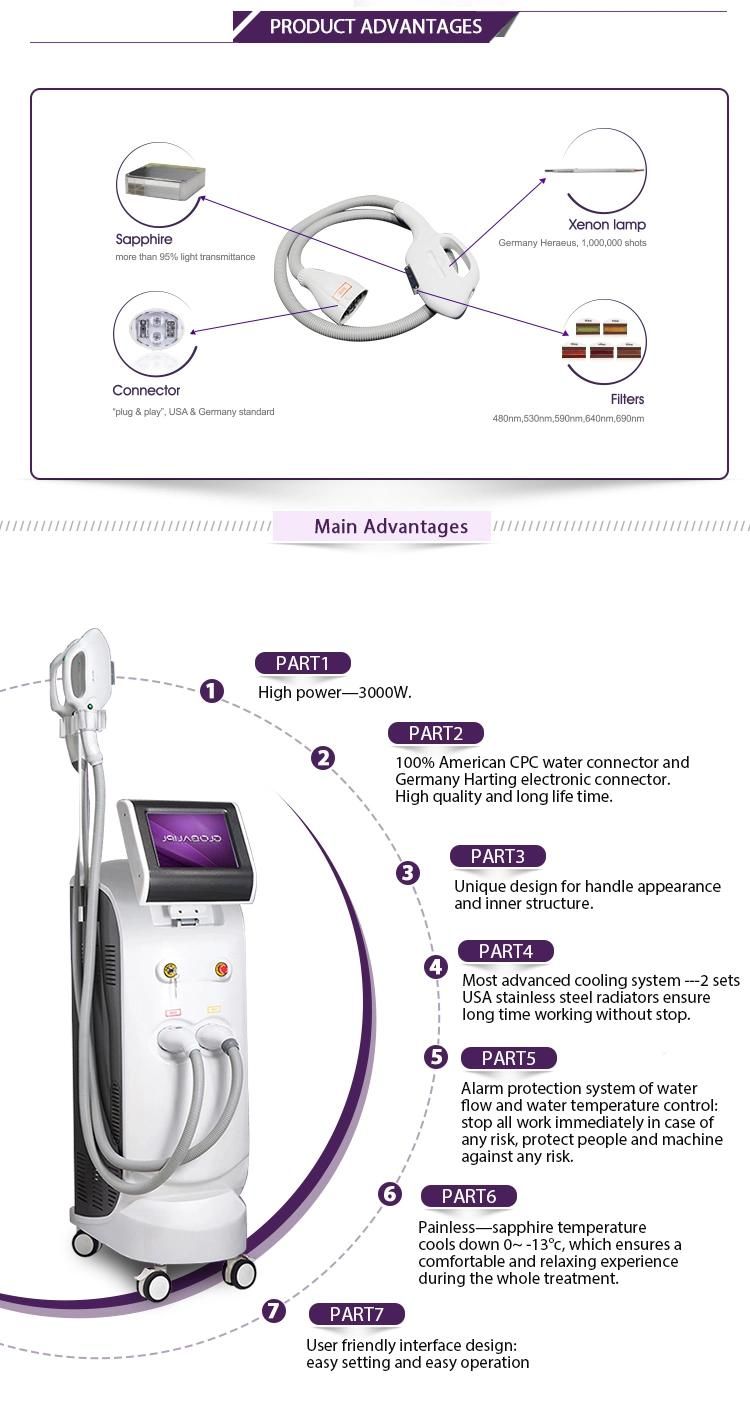 Shr IPL Hair Removal and Vascular Removal Machine